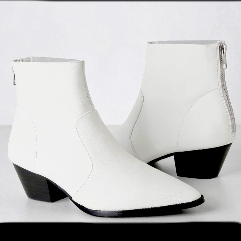 White Ankle Booties Steve Madden 9.5M